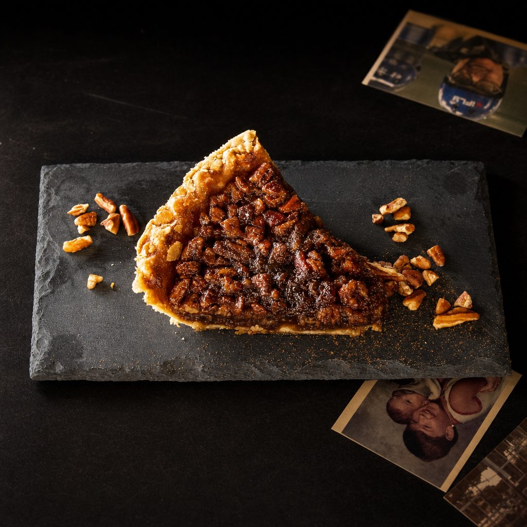 Smoked Bourbon Pecan Pie.